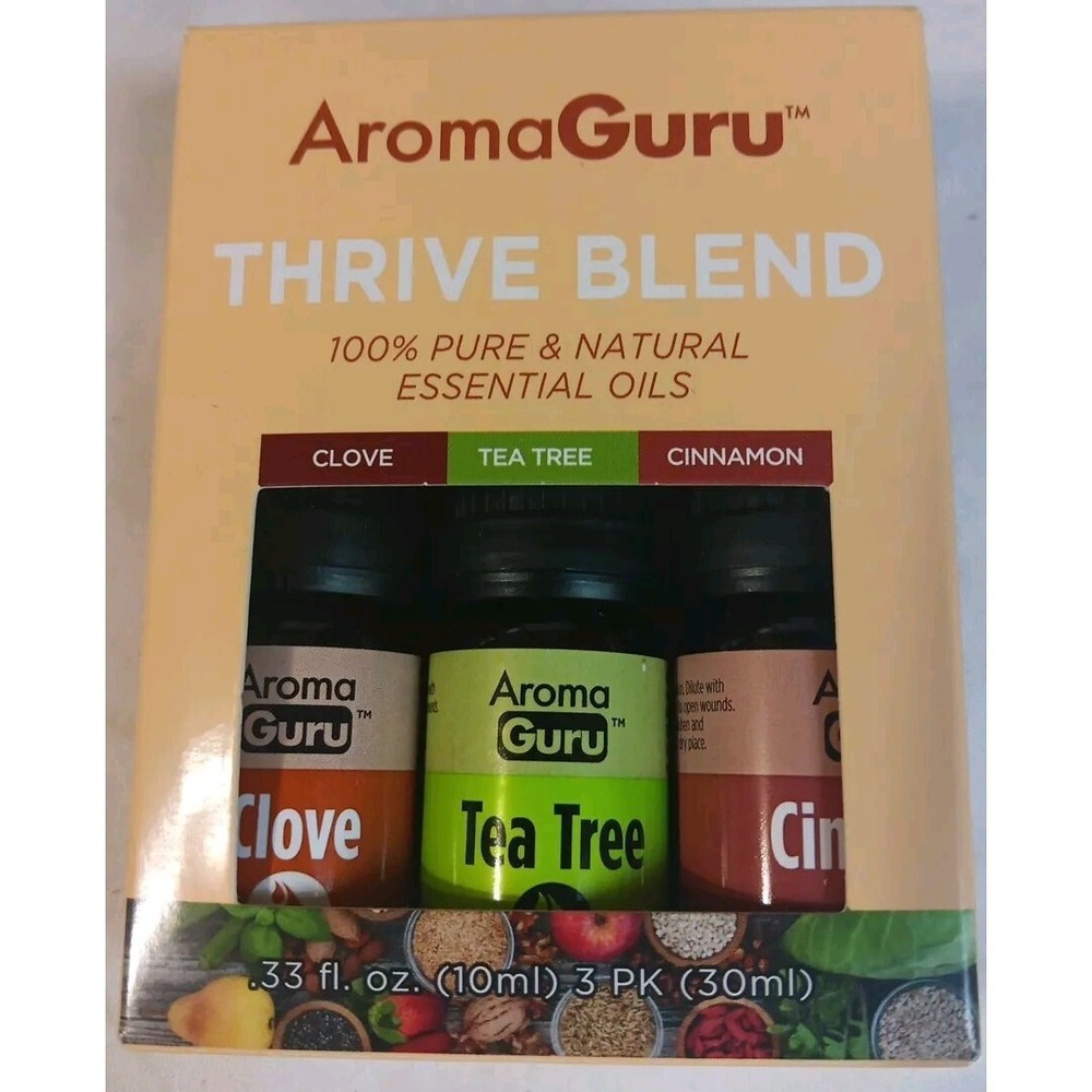Aroma‎ Guru Thrive Blend Essential Oils Clove Tea Tree Cinnamon